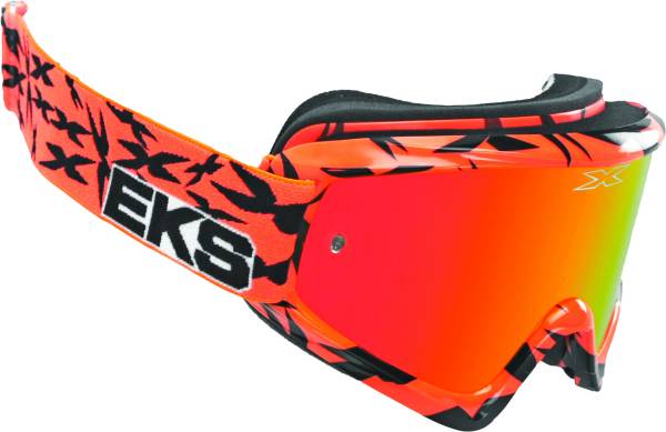 EKS BRAND - SCATTER-X GOGGLE FLO ORG/BLK W/RED MIRROR LENS - Image 1