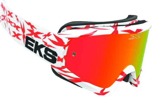 EKS BRAND - SCATTER-X GOGGLE WHITE/RED W/RED MIRROR LENS - Image 1