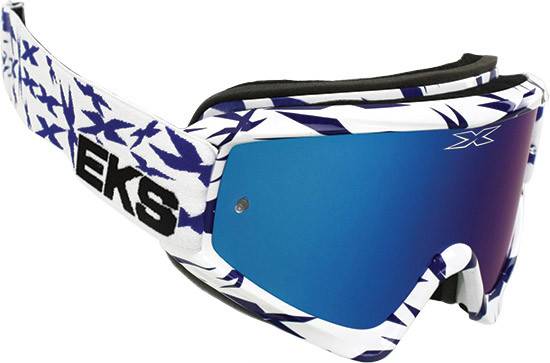 EKS BRAND - SCATTER-X GOGGLE WHITE/BLUE W/RED MIRROR LENS - Image 1