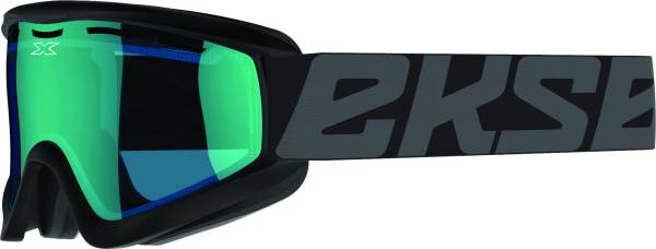 EKS BRAND - EKS COLD WEATHER GOGGLE BLACK W/BLUE MIRROR - Image 1