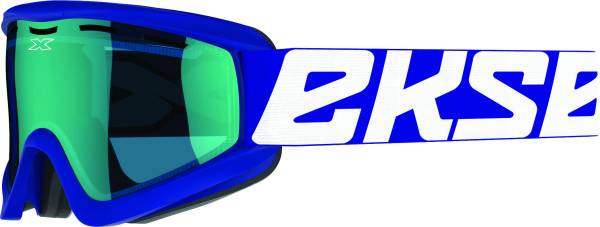 EKS BRAND - EKS COLD WEATHER GOGGLE BLUE W/BLUE MIRROR - Image 1