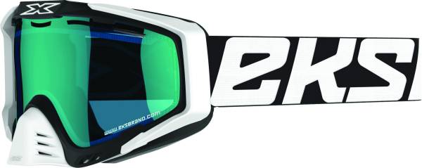 EKS BRAND - EKS-S COLD WEATHER GOGGLE BLACK/WHITE W/BLUE MIRROR - Image 1