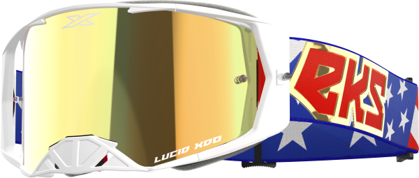 EKS BRAND - LUCID GOGGLE USA STARS AND STRIPES GOLD MIRROR LENS - Image 1