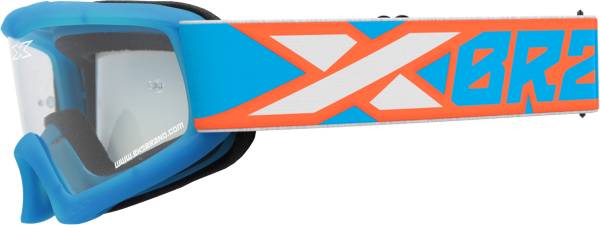 EKS BRAND - YOUTH XGROM CYAN/FLO ORG/WHT CLEAR LENS - Image 1