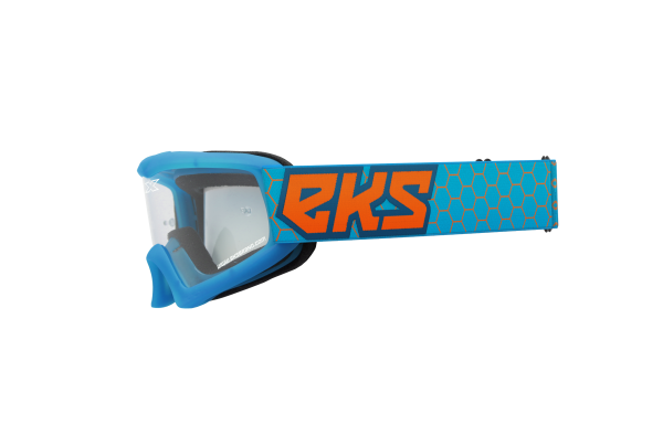 EKS BRAND - XGROM YOUTH GOGGLE CYAN/FLO ORANGE CLEAR - Image 1