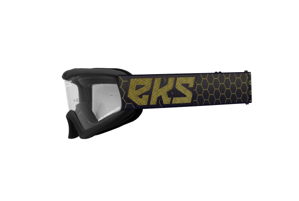 EKS BRAND - XGROM YOUTH GOGGLE BLACK/GOLD METALLIC CLEAR - Image 1