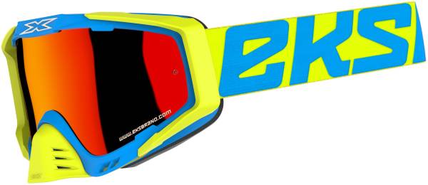 EKS BRAND - OUTRIGGER GOGGLE FLO YELLOW/CYAN W/RED MIRROR - Image 1