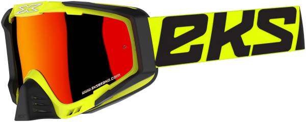 EKS BRAND - OUTRIGGER GOGGLE FLO YLW/BLK W/RED MIRROR - Image 1