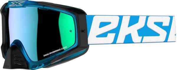 EKS BRAND - OUTRIGGER GOGGLE LIQUID CYAN/BLACK/WHITE W/BLUE MIRROR - Image 1