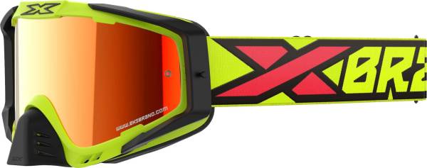 EKS BRAND - OUTRIGGER FLO YELLOW/BLACK/FIRE RED MIRROR - Image 1