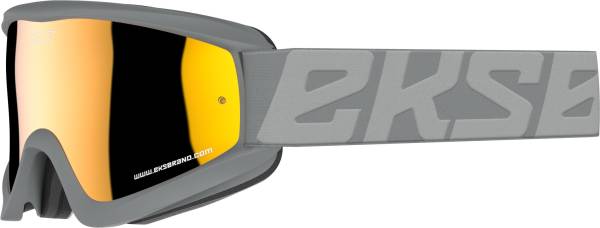 EKS BRAND - FLAT-OUT GOGGLE FIGHTER GREY W/GOLD MIRROR - Image 1