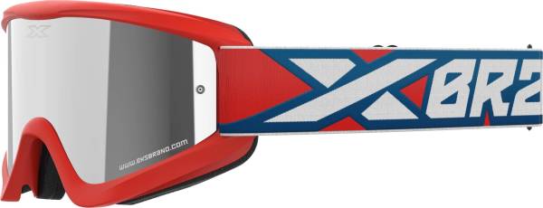 EKS BRAND - FLATOUT RED/WHITE/BLUE SILVER MIRROR - Image 1