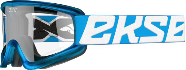 EKS BRAND - FLAT-OUT GOGGLE LIQUID CYAN W/CLEAR LENS - Image 1