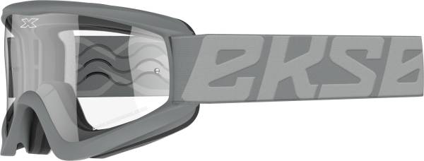 EKS BRAND - FLAT-OUT GOGGLE FIGHTER GREY W/CLEAR LENS - Image 1