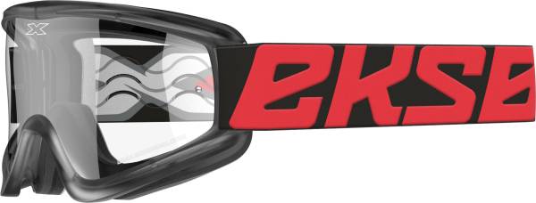 EKS BRAND - FLAT-OUT GOGGLE RED/BLACK W/CLEAR LENS - Image 1