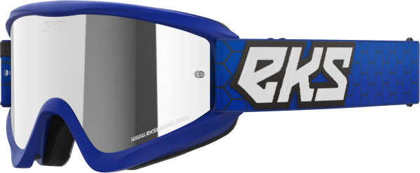 EKS BRAND - FLAT OUT MIRROR GOGGLE ROYAL BLUE SILVER MIRROR - Image 1