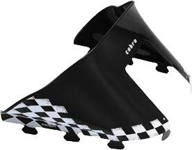 POWERMADD - COBRA W/S LOW BLACK/WHT 11.5" POL WEDGE HOOD - Image 1