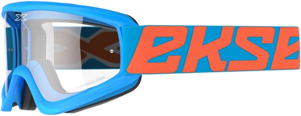 EKS BRAND - FLAT-OUT CLEAR GOGGLE CYAN BLUE - Image 1