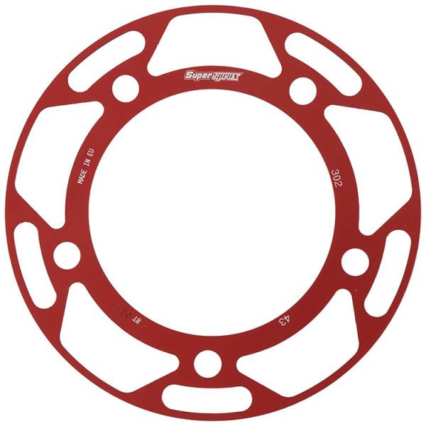 SUPERSPROX - REAR EDGE SPRKT COLOR DISK ALU 43T-530 RED HON - Image 1