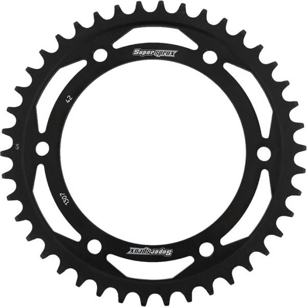 SUPERSPROX - REAR SPROCKET STEEL 42T-525 BLK HON - Image 1