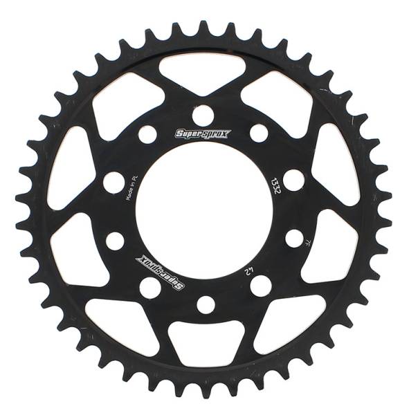 SUPERSPROX - REAR SPROCKET STEEL 42T-525 BLK HON/TRI - Image 1