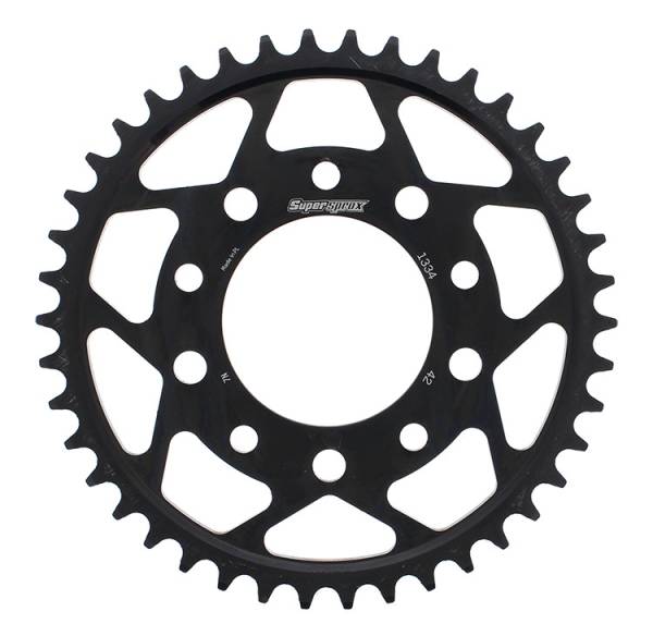 SUPERSPROX - REAR SPROCKET STEEL 42T-530 BLK HON/TRI - Image 1