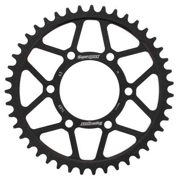 SUPERSPROX - REAR SPROCKET STEEL 43T-525 BLK KAW - Image 1