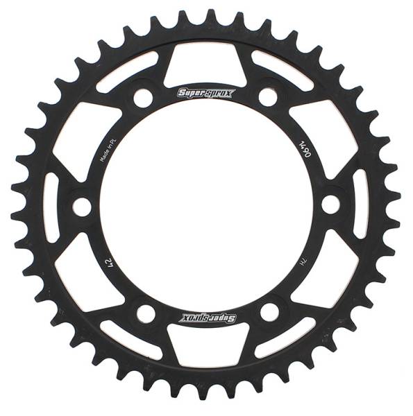 SUPERSPROX - REAR SPROCKET STEEL 42T-520 BLK KAW/SUZ - Image 1