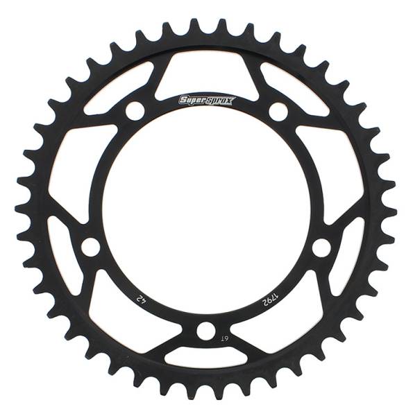 SUPERSPROX - REAR SPROCKET STEEL 42T-525 BLK SUZ/TRI - Image 1