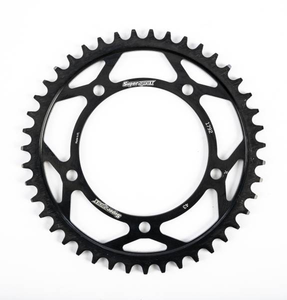 SUPERSPROX - REAR SPROCKET STEEL 43T-525 BLK SUZ/TRI - Image 1