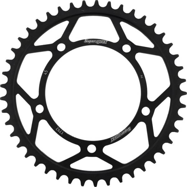 SUPERSPROX - REAR SPROCKET STEEL 45T-525 BLK SUZ/TRI - Image 1