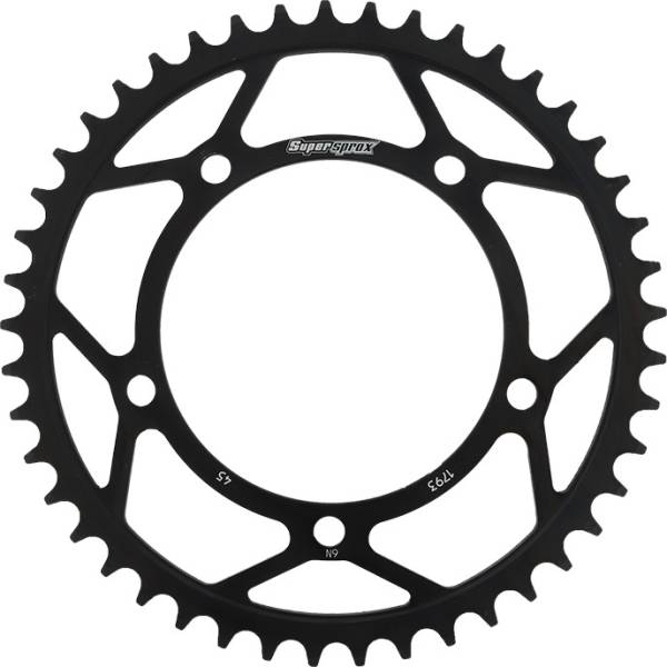 SUPERSPROX - REAR SPROCKET STEEL 45T-520 BLK HAY/SUZ/TRI - Image 1