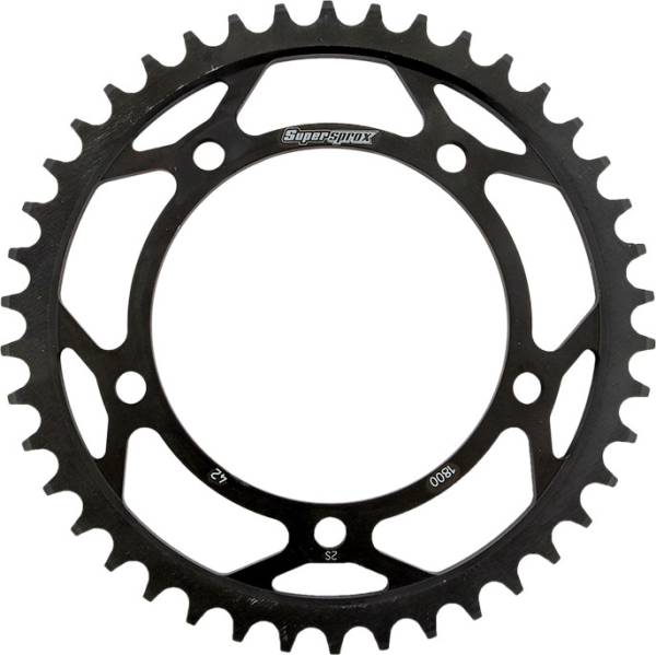 SUPERSPROX - REAR SPROCKET STEEL 42T-530 BLK SUZ - Image 1