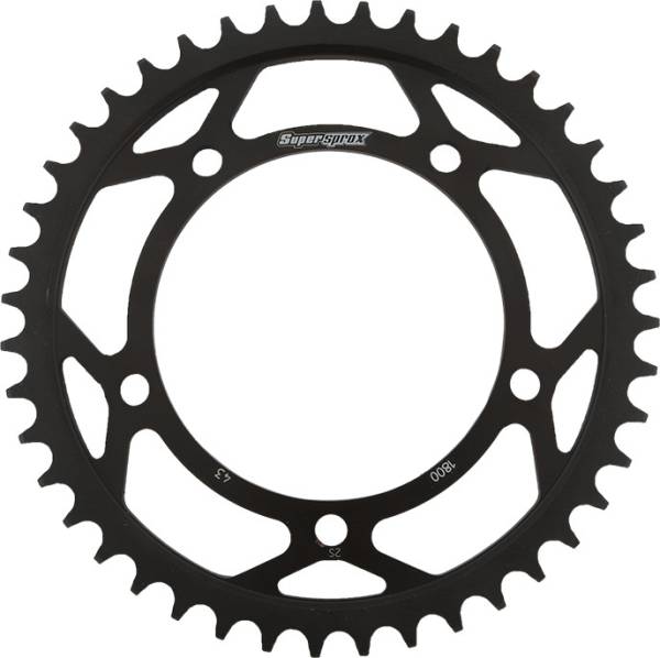 SUPERSPROX - REAR SPROCKET STEEL 43T-530 BLK SUZ/TRI - Image 1