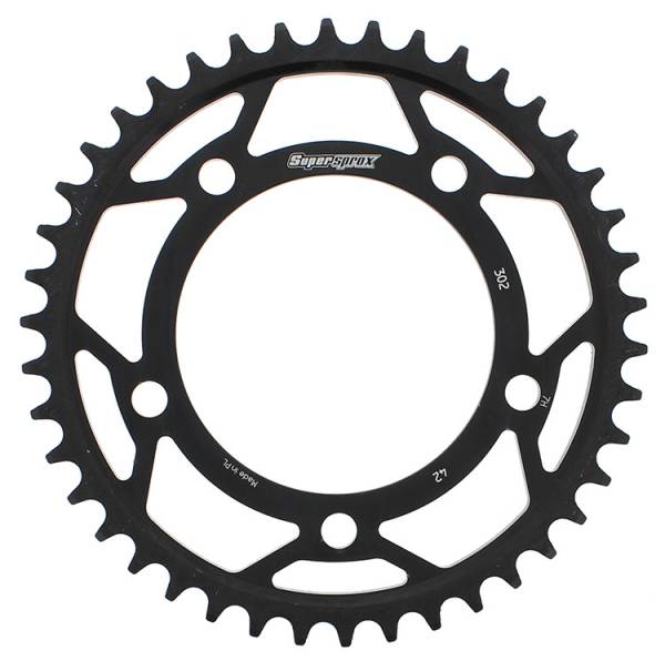 SUPERSPROX - REAR SPROCKET STEEL 42T-530 BLK HON - Image 1