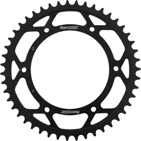 SUPERSPROX - REAR SPROCKET STEEL 47T-520 BLK APR/BMW - Image 1