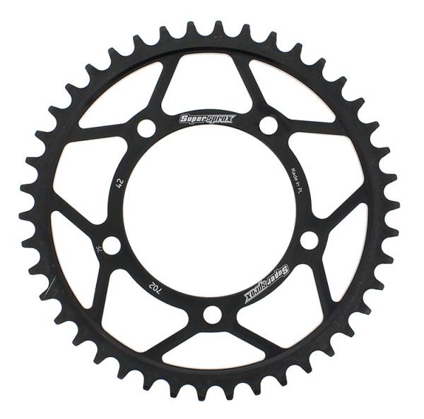 SUPERSPROX - REAR SPROCKET STEEL 42T-525 BLK APR - Image 1