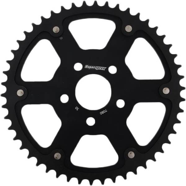 SUPERSPROX - REAR STEALTH SPROCKET ALU/STL 49T-530 BLK HD - Image 1