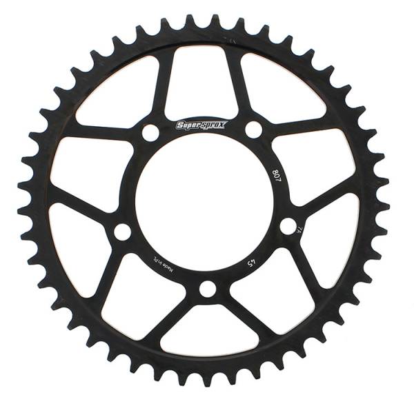 SUPERSPROX - REAR SPROCKET STEEL 45T-525 BLK SUZ - Image 1