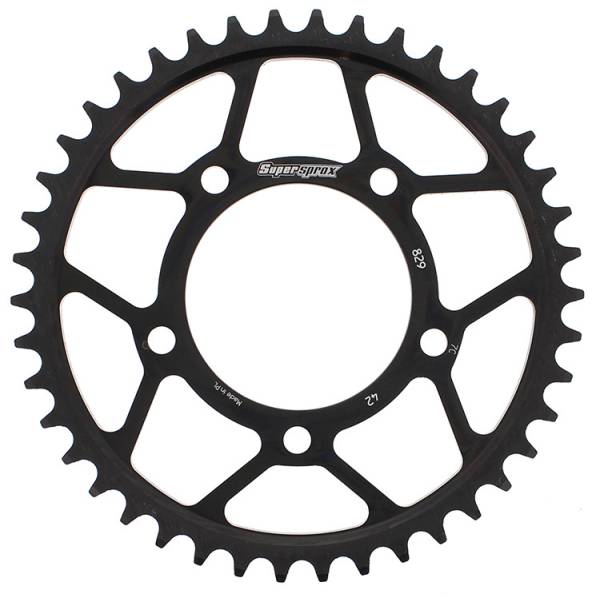 SUPERSPROX - REAR SPROCKET STEEL 42T-530 BLK SUZ - Image 1