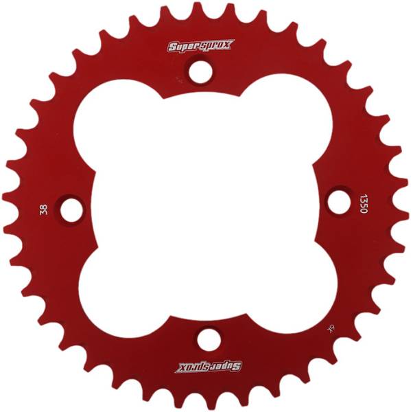 SUPERSPROX - REAR SPROCKET ALUMINUM 38T-520 RED HON - Image 1