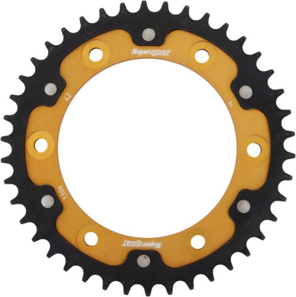 SUPERSPROX - REAR STEALTH SPROCKET ALU/STL 42T-530 GLD HON - Image 1