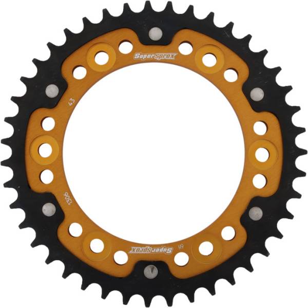 SUPERSPROX - REAR STEALTH SPROCKET ALU/STL 43T-530 GLD HON - Image 1