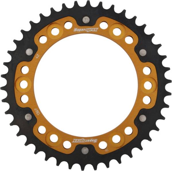 SUPERSPROX - REAR STEALTH SPROCKET ALU/STL 42T-525 GLD HON - Image 1