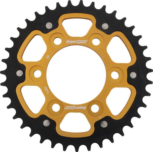 SUPERSPROX - REAR STEALTH SPROCKET ALU/STL 39T-525 GLD KAW - Image 1