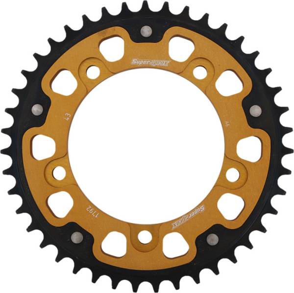 SUPERSPROX - REAR STEALTH SPROCKET ALU/STL 43T-525 GLD SUZ/TRI - Image 1