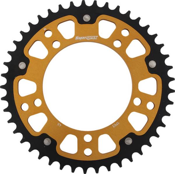 SUPERSPROX - REAR STEALTH SPROCKET ALU/STL 45T-520 GLD HAY/SUZ/TRI - Image 1