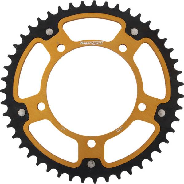 SUPERSPROX - REAR STEALTH SPROCKET ALU/STL 47T-520 GLD HAY/SUZ/TRI - Image 1