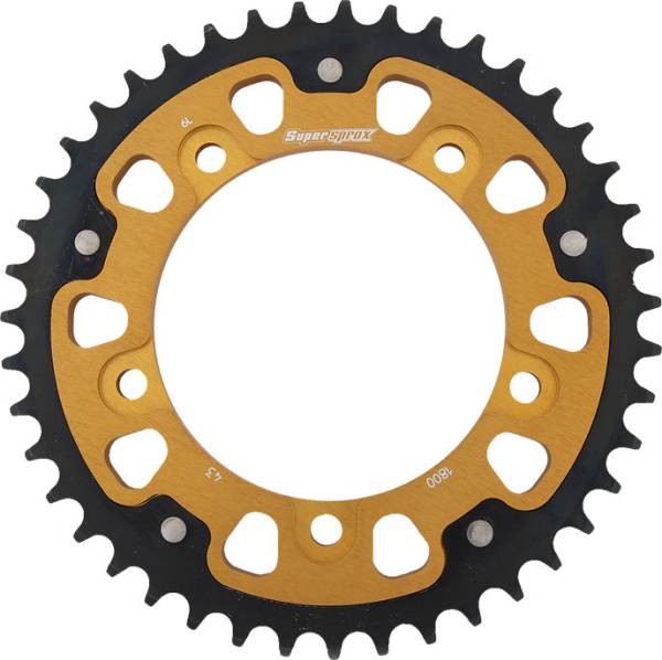 SUPERSPROX - REAR STEALTH SPROCKET ALU/STL 43T-530 GLD SUZ/TRI - Image 1