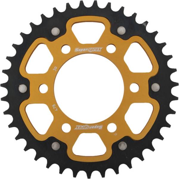 SUPERSPROX - REAR STEALTH SPROCKET ALU/STL 39T-520 GLD KAW/POL - Image 1